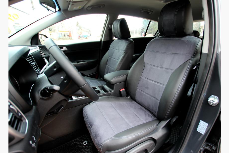 Kia Sportage 2021- Autositzbezüge Kunstleder+Stoff+Alcantara Antara A0010 (Komplettset) Foto 1