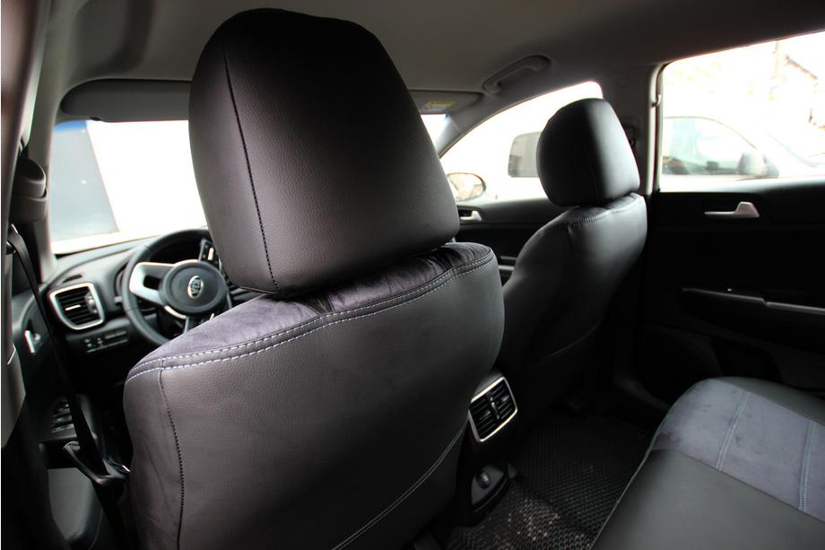 Kia Sportage 2021- Autositzbezüge Kunstleder+Stoff+Alcantara Antara A0010 (Komplettset) Foto 11