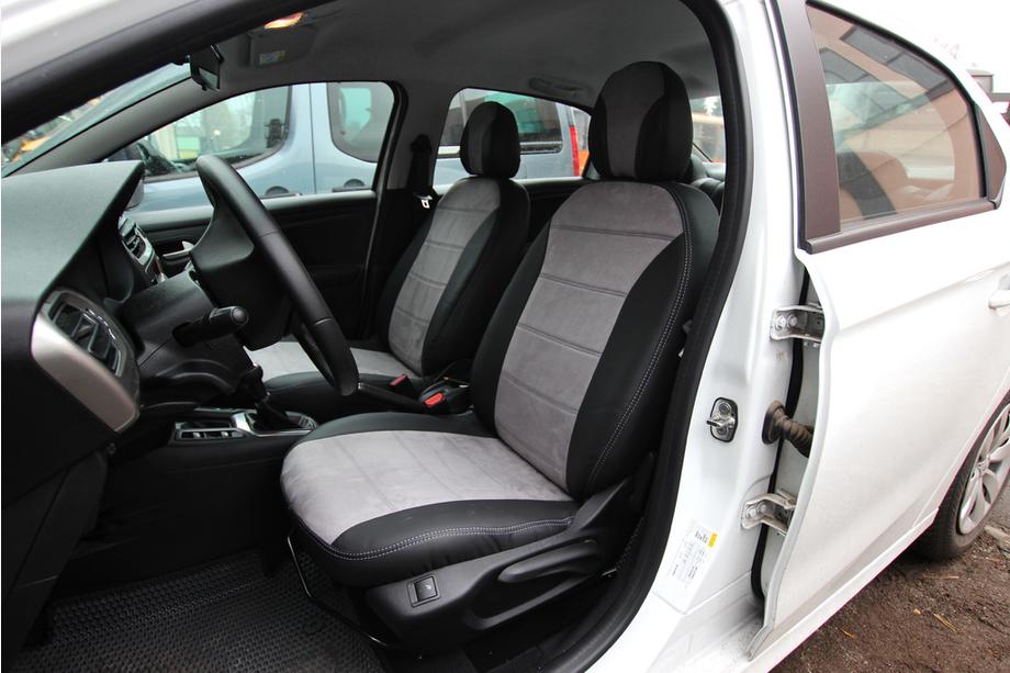 Citroen C-Elysee 2013-2022 Autositzbezüge Kunstleder+Stoff+Alcantara Antara A0010 (Komplettset) Foto 1