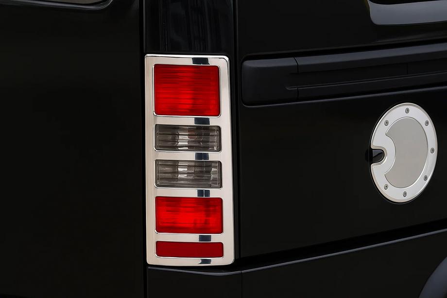 Opel Combo 2002–2012 Chrom Rückleuchten Abdeckung (2 Stk, Kunststoff) Image