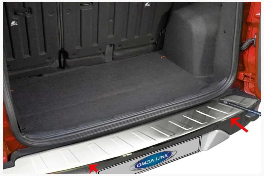 Ford Ecosport 2013-2022 Heckstoßstangenabdeckung Edelstahl (2013-2017) Image