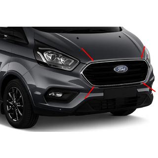 Chrom Rahmen für Kühlergrill 2018+ (4 Stk., Edelstahl) Ford Custom 2013-2022 Foto 1