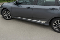 Honda Civic Sedan X 2016-2021 Türleisten V2 (4 Stk, Edelstahl) Foto 1