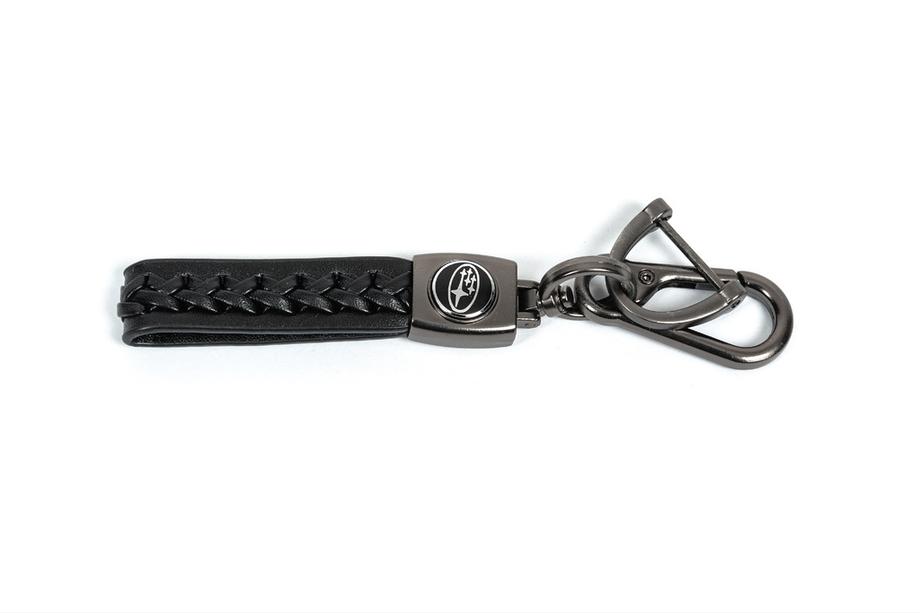 Subaru Leder Schlüsselanhänger V2 mit Subaru Logo Image