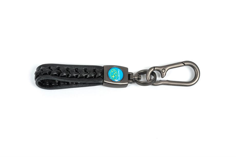 Subaru Leder Schlüsselanhänger V3 mit Subaru Logo Image
