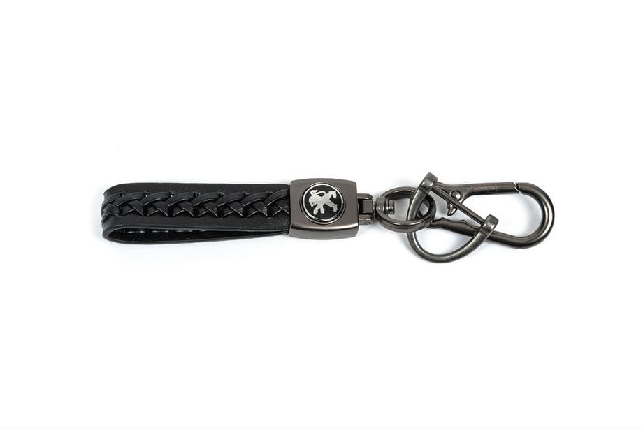 Peugeot Leder Schlüsselanhänger V2 mit Peugeot Logo Image