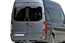 Mercedes Sprinter W907/W910 2018- Chromleiste Heckscheibe (2 Stk, Edelstahl) Foto 1