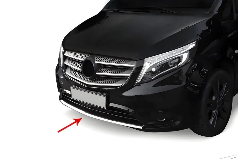 Mercedes Vito/V-class W447 2014- Chrom Stoßstangenabdeckung vorne (Edelstahl) Image