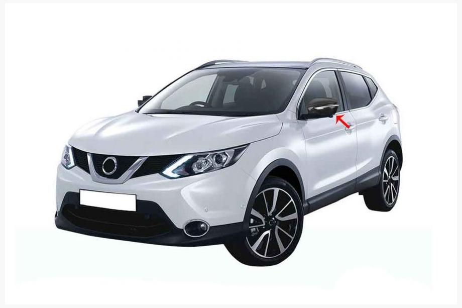 Nissan X-trail T32/Rogue 2014-2021 Spiegelabdeckungen Echtcarbon (2 Stk) Foto 1