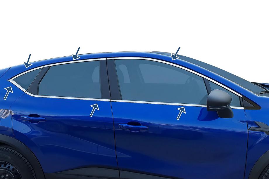 Nissan Juke 2020- Komplette Fensterumrandung Edelstahl (10-tlg.) Image