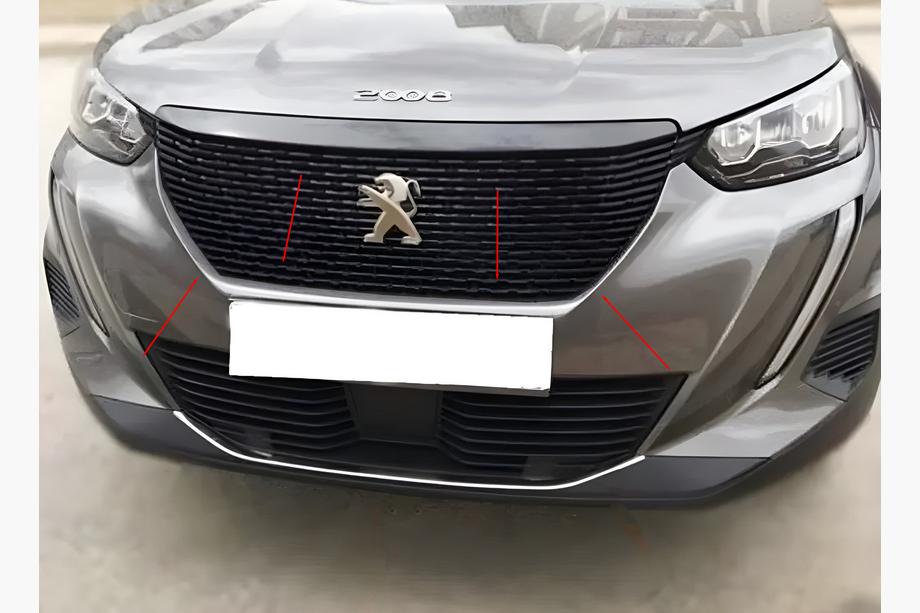 Peugeot 2008 2019- Kühlergrill Blenden (3 Stk, Edelstahl) Image
