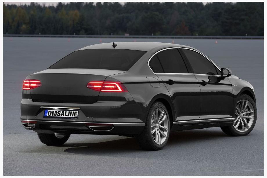 Volkswagen Passat B8 2015-2023 Chromleiste über dem Kennzeichen SD (OmsaLine, Edelstahl) Image