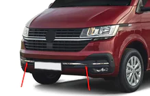 Volkswagen T6 2015-2024 Zierleiste für Stoßstangengitter 2019+ (4 Stk., Edelstahl) Foto 1