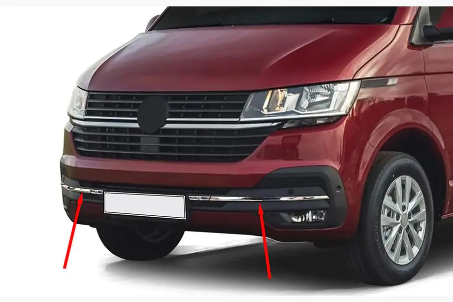 Volkswagen T6 2015-2024 Zierleiste für Stoßstangengitter 2019+ (4 Stk., Edelstahl) Image