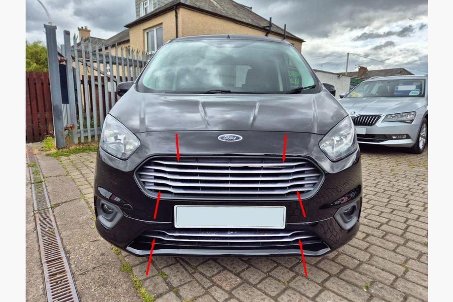 Ford Courier 2014-2023 Grillblenden Carmos (ab 2018, 7 Stk, Edelstahl) Image