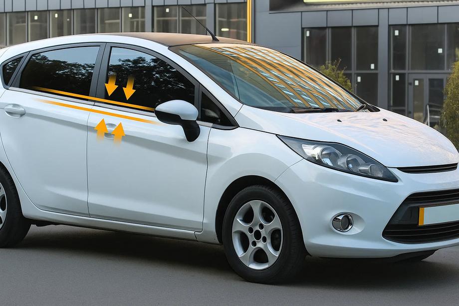 Ford Fiesta 2008-2017 Fensterleisten Edelstahl (4 Stk.) Image