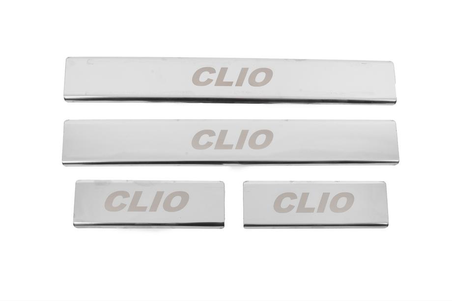 Renault Clio IV 2012-2019 Einstiegsleisten Carmos (4 Stk, Edelstahl) Image