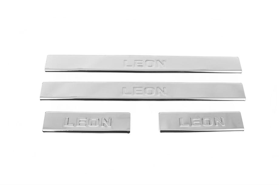 Seat Leon 2013-2020 Einstiegsleisten Edelstahl Carmos V2 (4 Stk) Image