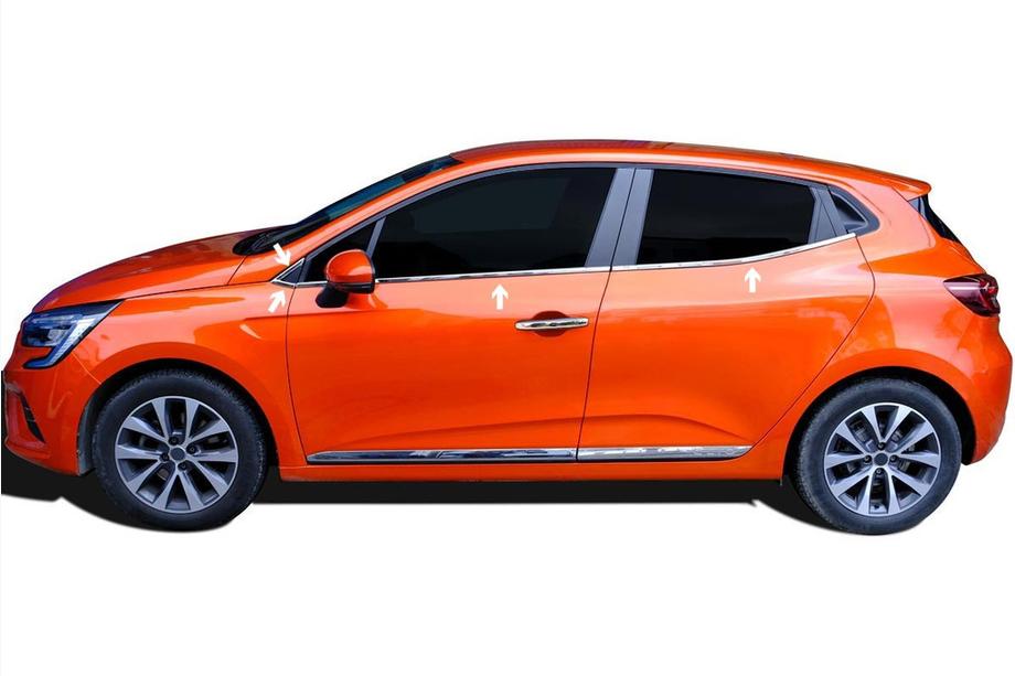 Renault Clio V 2019- Fensterunterkante Zierleisten Edelstahl (8 Stk) Image