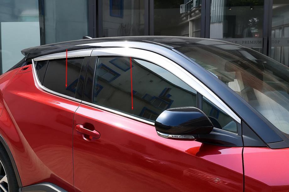 Toyota C-HR 2016-2023 Fensterzierleisten OmsaLine (4 Stk., Edelstahl) Image