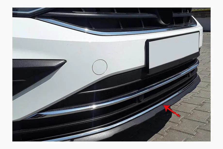 Volkswagen Tiguan 2016-2023 Edelstahl Frontstoßstangenabdeckung 2020+ Image
