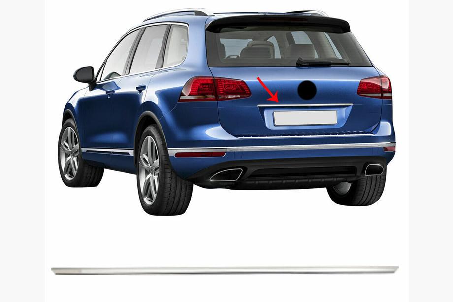 Volkswagen Touareg 2018- Chromleiste über dem Kennzeichen OmsaLine (Edelstahl) Image