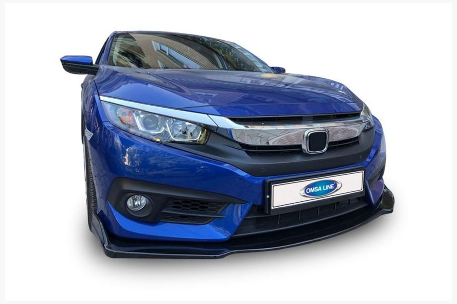 Honda Civic Sedan X 2016-2021 Frontlippe V3 (schwarz) Image