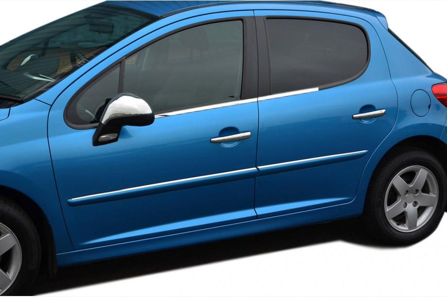 Peugeot 207 2006–2014 Fensterzierleisten außen Edelstahl (4 Stk) Image