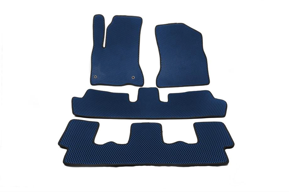 Citroen C-4 Picasso 2006-2013 EVA Fußmatten (3 Reihen, Blau) Image