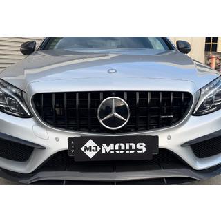 Frontgrill Panamericana GT Schwarz (für Avantgarde/AMG-Line/C43 AMG) Mercedes C-сlass W205 2014-2021 Foto 1