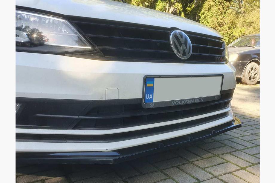 Volkswagen Jetta 2011-2018 Frontlippe Stoßstange Lip (2010-2018, Schwarz Glanz) Foto 7