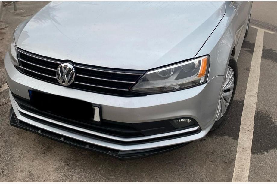 Volkswagen Jetta 2011-2018 Frontlippe Stoßstange Lip (2010-2018, Schwarz Glanz) Foto 1