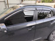 Hyundai Kona 2017-2023 Windabweiser mit Chromleiste (4 Stk, Niken) Foto 5