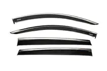 Hyundai Santa Fe 4 2018-2023 Windabweiser mit Chromleiste (4 Stk, Niken) Foto 1