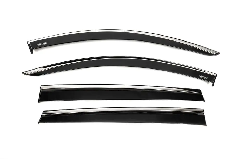 Hyundai Santa Fe 4 2018-2023 Windabweiser mit Chromleiste (4 Stk, Niken) Image
