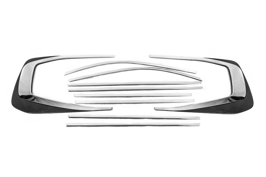 Toyota Land Cruiser 200 2007-2021 Chrom Fensterleisten Design LC300 (Edelstahl) Foto 3