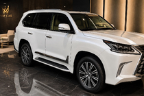 Lexus LX 500d/600 2022- F-Sport Türleisten Weiß+Chrom (4 Stk, ABS) Foto 2