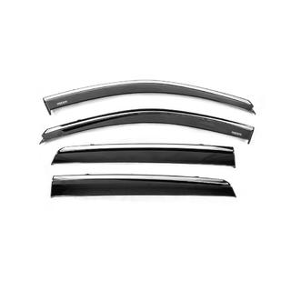 Windabweiser mit Chromleiste (4 Stk, Niken) Hyundai Santa Fe 2 2006-2012 Foto 2