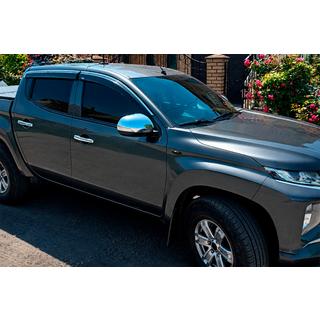 Windabweiser mit Chromleiste (4 Stk, Niken) Mitsubishi L200 2015-2024 Foto 1