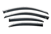 Chevrolet Malibu 2011-2018 Windabweiser mit Chromleiste (4 Stk, Niken) Foto 2