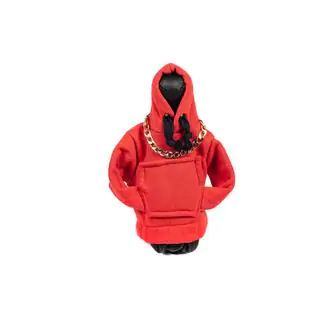 Schaltknauf Abdeckung Hoodie-Stil (rot, schwarzes Band) Foto 1