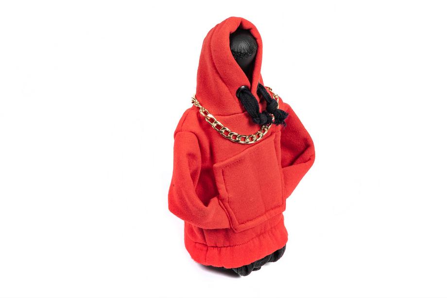 Schaltknauf Abdeckung Hoodie-Stil (rot, schwarzes Band) Foto 2