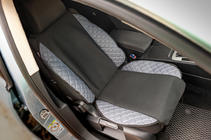 Autositzauflage ECO und Stoff (1 Stk, Grau mit grauer Naht + Stoff) Foto 5