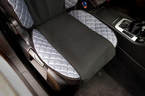 Autositzauflage ECO und Stoff (1 Stk, Grau mit grauer Naht + Stoff) Foto 6