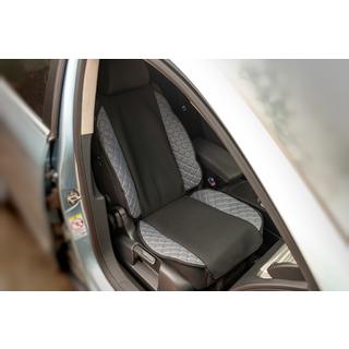 Autositzauflage ECO und Stoff (1 Stk, Grau mit grauer Naht + Stoff) Foto 2