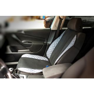 Autositzauflage ECO und Stoff (1 Stk, Grau mit grauer Naht + Stoff) Foto 3