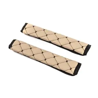 Sicherheitsgurtpolster ECO (2 Stk, Beige mit schwarzer Naht) Foto 3