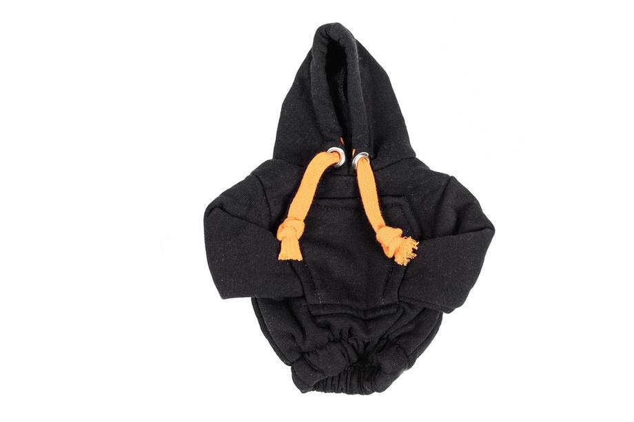 Schaltknauf Abdeckung Hoodie-Stil (Schwarz, orange Kordel) Foto 2