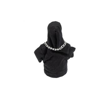Schaltknaufhülle Hoodie-Style (Schwarz, weiße Kordel) Foto 4