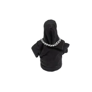 Schaltknaufhülle Hoodie-Style (Schwarz, weiße Kordel) Foto 4